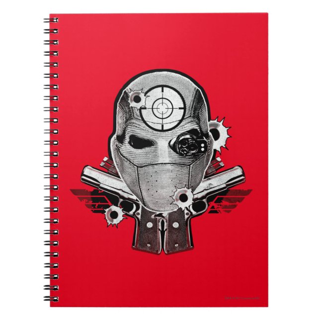 Suicide Squad | Deadshot Mask & Guns Tattoo Art Notebook (Front)