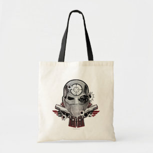 Suicide Squad Deadshot Mask & Guns Tattoo Art Tote Bag