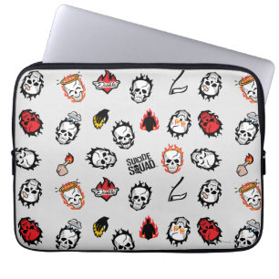 Suicide Squad Diablo Emoji Pattern Laptop Sleeve