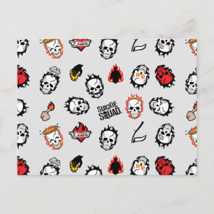 Suicide Squad   Diablo Emoji Pattern Postcard
