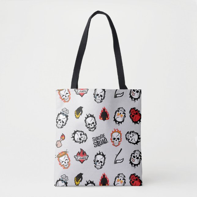 Suicide Squad | Diablo Emoji Pattern Tote Bag (Front)