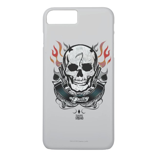 Suicide Squad | Diablo Skull & Flames Tattoo Art Case-Mate iPhone Case (Back)