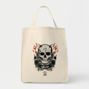 Suicide Squad   Diablo Skull & Flames Tattoo Art Tote Bag