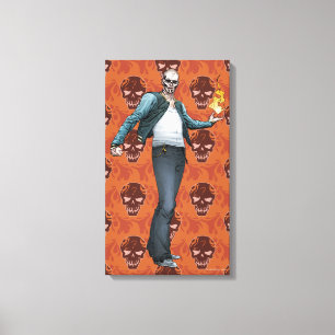 Suicide Squad   El Diablo Comic Book Art Canvas Print