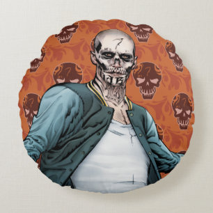 Suicide Squad El Diablo Comic Book Art Round Cushion