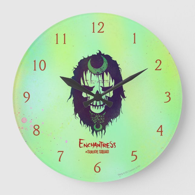 Suicide Squad | Enchantress Head Icon Large Clock (Front)