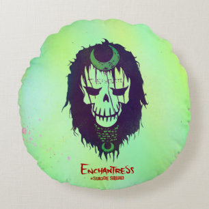 Suicide Squad   Enchantress Head Icon Round Cushion