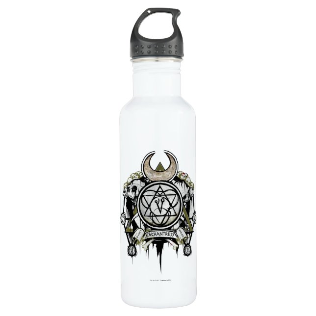 Suicide Squad | Enchantress Symbols Tattoo Art 710 Ml Water Bottle (Front)