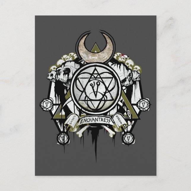 Suicide Squad | Enchantress Symbols Tattoo Art Postcard (Front)