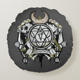 Suicide Squad   Enchantress Symbols Tattoo Art Round Cushion