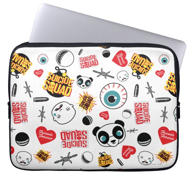 Suicide Squad | Friends Forever Pattern Laptop Sleeve (Front)