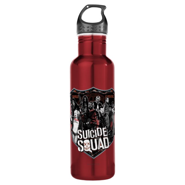 Suicide Squad | Group Badge Photo 710 Ml Water Bottle (Front)
