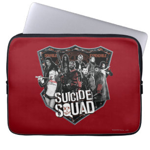 Suicide Squad Group Badge Photo Laptop Sleeve