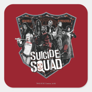 Suicide Squad   Group Badge Photo Square Sticker