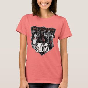 Suicide Squad   Group Badge Photo T-Shirt