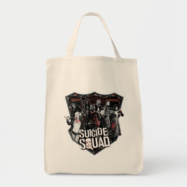 Suicide Squad | Group Badge Photo Tote Bag (Front)