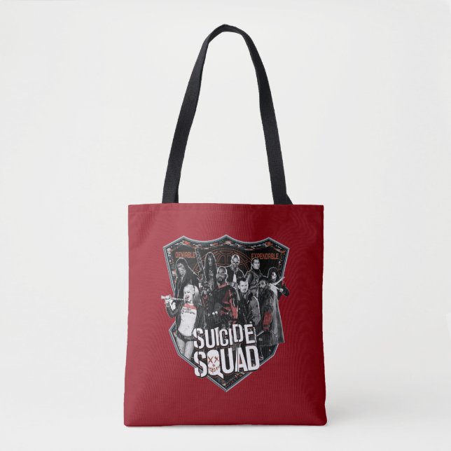 Suicide Squad | Group Badge Photo Tote Bag (Front)