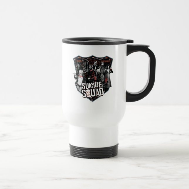 Suicide Squad | Group Badge Photo Travel Mug (Right)