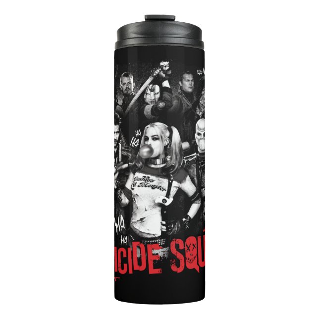 Suicide Squad | Grunge Group Photo Thermal Tumbler (Front)
