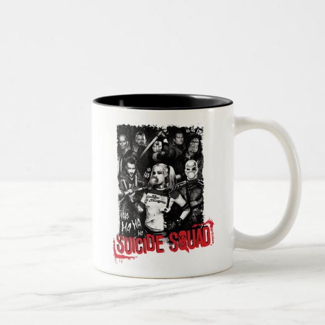 Suicide Squad | Grunge Group Photo Two-Tone Coffee Mug (Right)