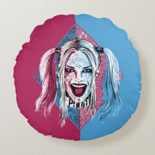 Suicide Squad   Harley Laugh Round Cushion