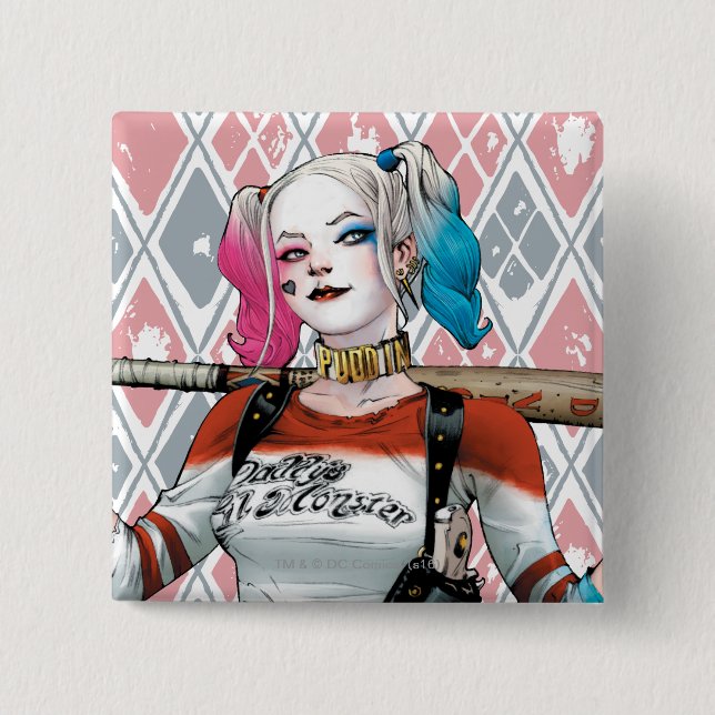 Suicide Squad | Harley Quinn 15 Cm Square Badge (Front)