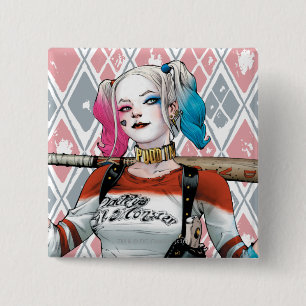 Suicide Squad   Harley Quinn 15 Cm Square Badge