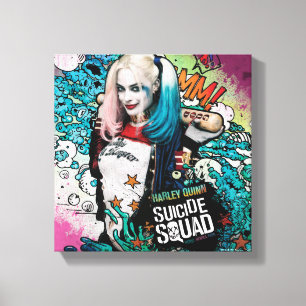 Suicide Squad   Harley Quinn Character Graffiti Canvas Print