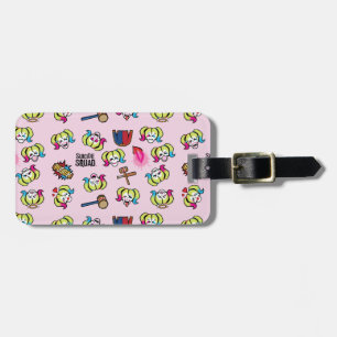 Suicide Squad Harley Quinn Emoji Pattern Luggage Tag
