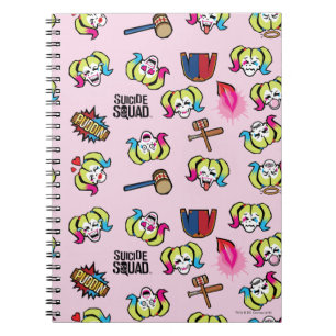 Suicide Squad   Harley Quinn Emoji Pattern Notebook