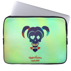 Suicide Squad   Harley Quinn Head Icon Laptop Sleeve