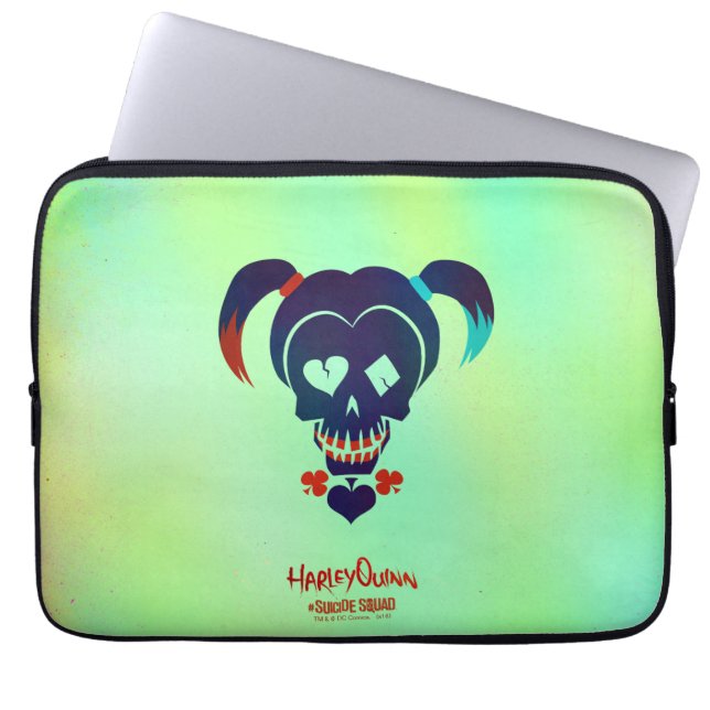 Suicide Squad | Harley Quinn Head Icon Laptop Sleeve (Front)