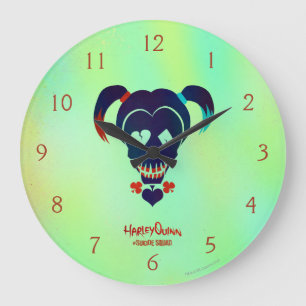 Suicide Squad   Harley Quinn Head Icon Large Clock