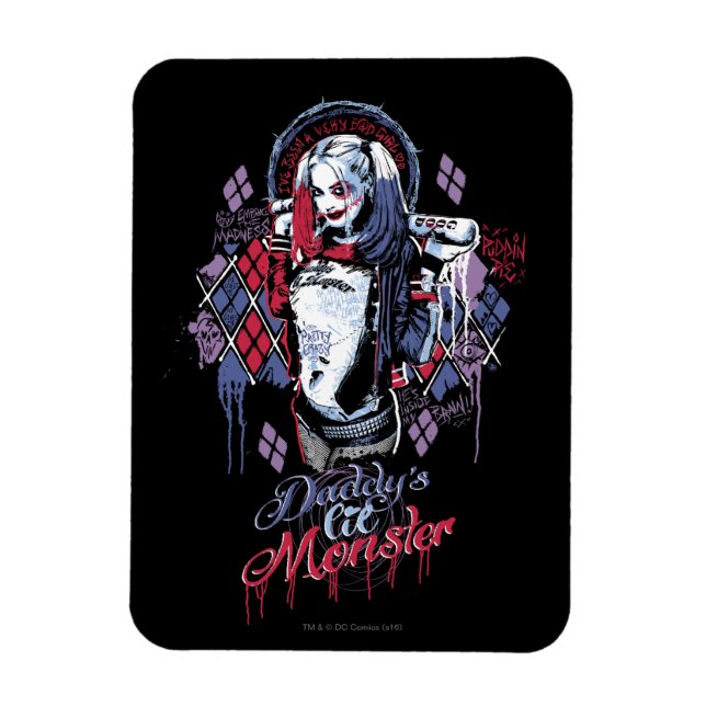 Suicide Squad | Harley Quinn Inked Graffiti Magnet (Vertical)
