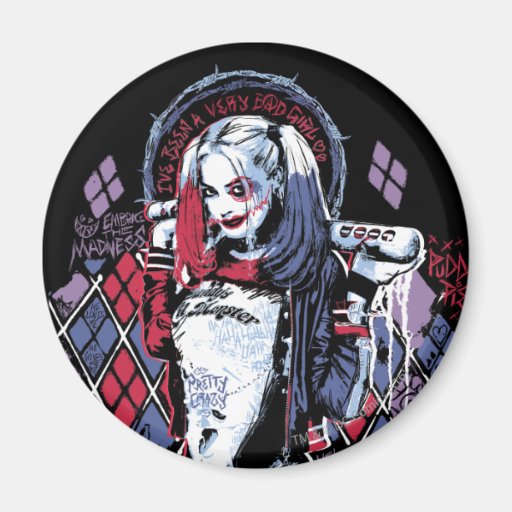 Image of Suicide Squad | Harley Quinn Inked Graffiti Magnet