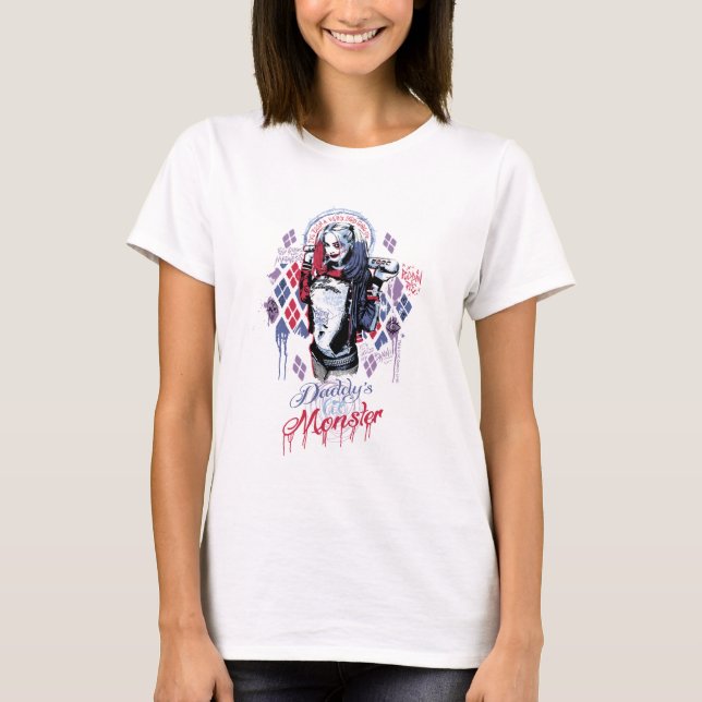 Suicide Squad | Harley Quinn Inked Graffiti T-Shirt (Front)