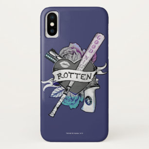 Suicide Squad   Harley Quinn "Rotten" Tattoo Art iPhone X Case