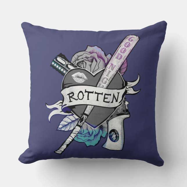 Suicide Squad | Harley Quinn "Rotten" Tattoo Art Cushion (Front)