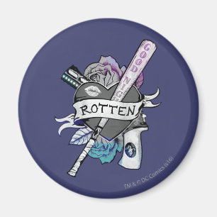 Suicide Squad   Harley Quinn "Rotten" Tattoo Art Magnet