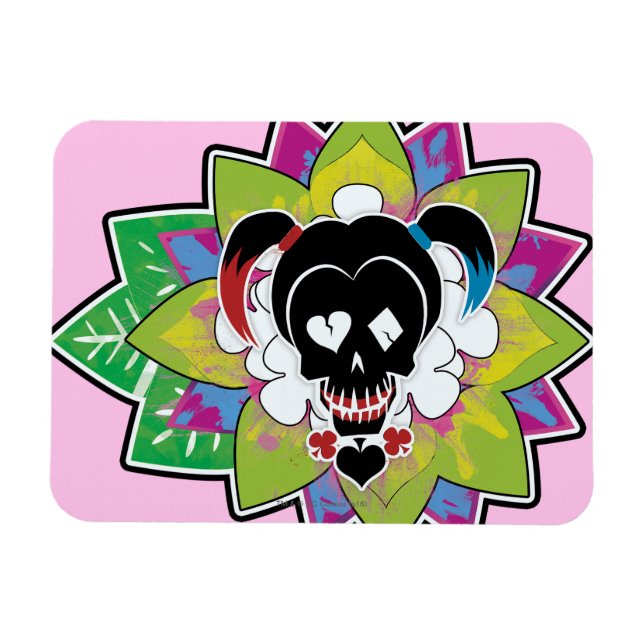 Suicide Squad | Harley Quinn Skull Tattoo Art Magnet (Horizontal)