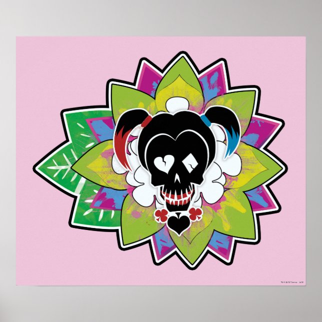 Suicide Squad | Harley Quinn Skull Tattoo Art Poster (Front)