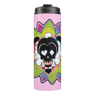 Suicide Squad   Harley Quinn Skull Tattoo Art Thermal Tumbler