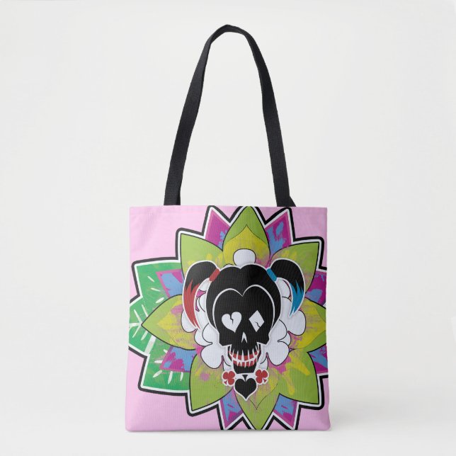 Suicide Squad | Harley Quinn Skull Tattoo Art Tote Bag (Front)
