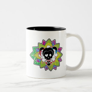 Suicide Squad Harley Quinn Skull Tattoo Art Two-Tone Coffee Mug