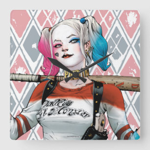 Suicide Squad   Harley Quinn Square Wall Clock