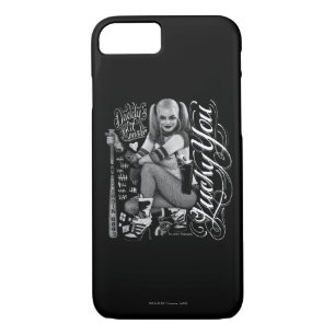 Suicide Squad   Harley Quinn Typography Photo iPhone 8/7 Case
