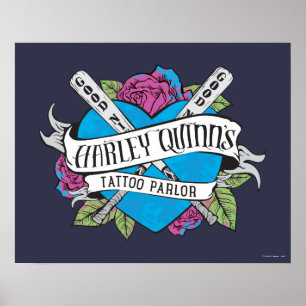 Suicide Squad   Harley Quinn's Tattoo Parlor Heart Poster