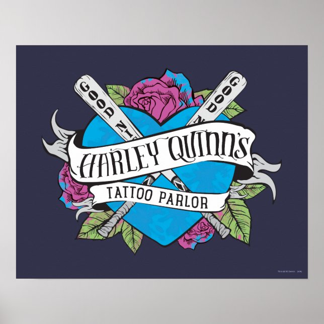 Suicide Squad | Harley Quinn's Tattoo Parlor Heart Poster (Front)