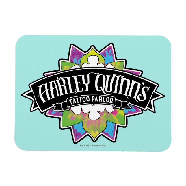 Suicide Squad | Harley Quinn's Tattoo Parlor Lotus Magnet (Horizontal)