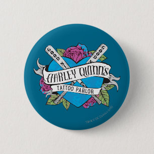 Suicide Squad   Harley Quinn's Tattoo Parlour 6 Cm Round Badge